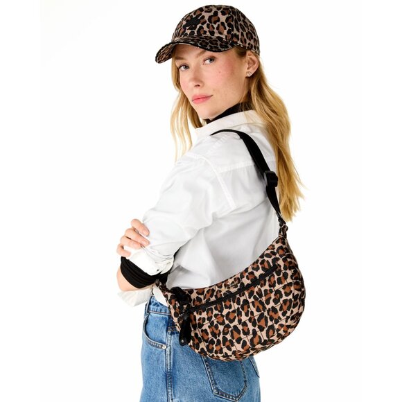 New Kate Spade Camden Quilted Spotted Leopard Sling Bag Brown Multi - Picture 2 of 5